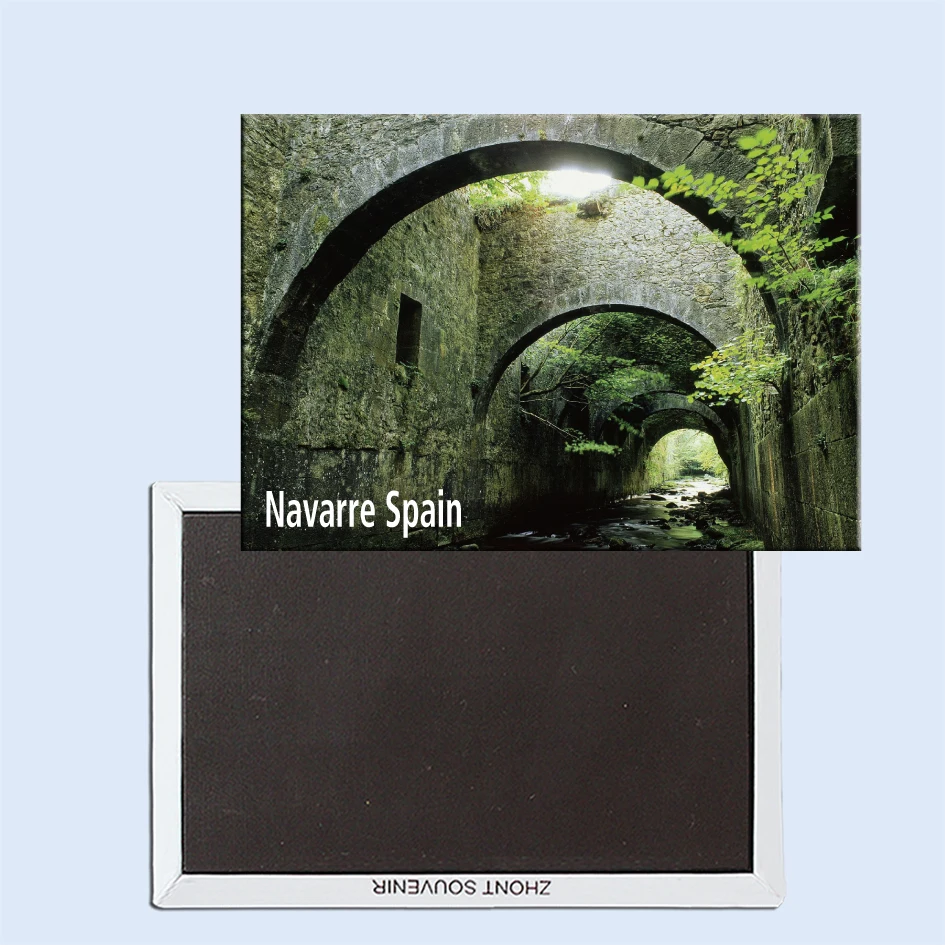 

Valle de Aezkoa, Navarre, Spain, Magnetic Refrigerator Affixed With Tourist Souvenirs Home Accessories 24868