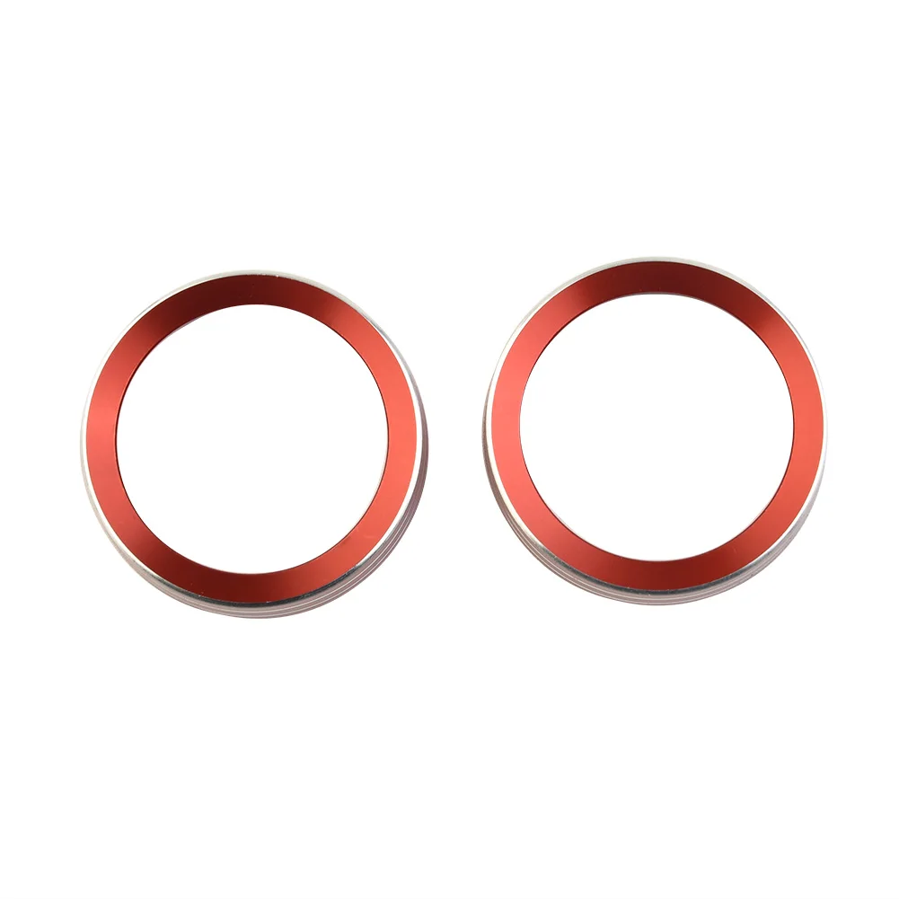 

2x Alloy Ring Knob AC Climate Switch Control Trim Cover For Nissan Rogue X-Trail