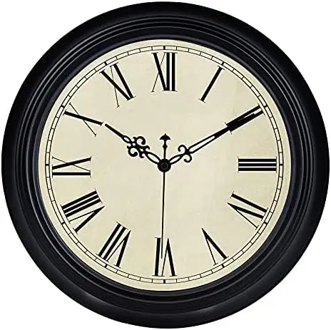 

Reloj de Pared Retro Grande - Reloj Silencioso Clásico sin Tic-TAC de 33 cm - Adecuado para Decorar Sala, Dormitorio, Oficina -