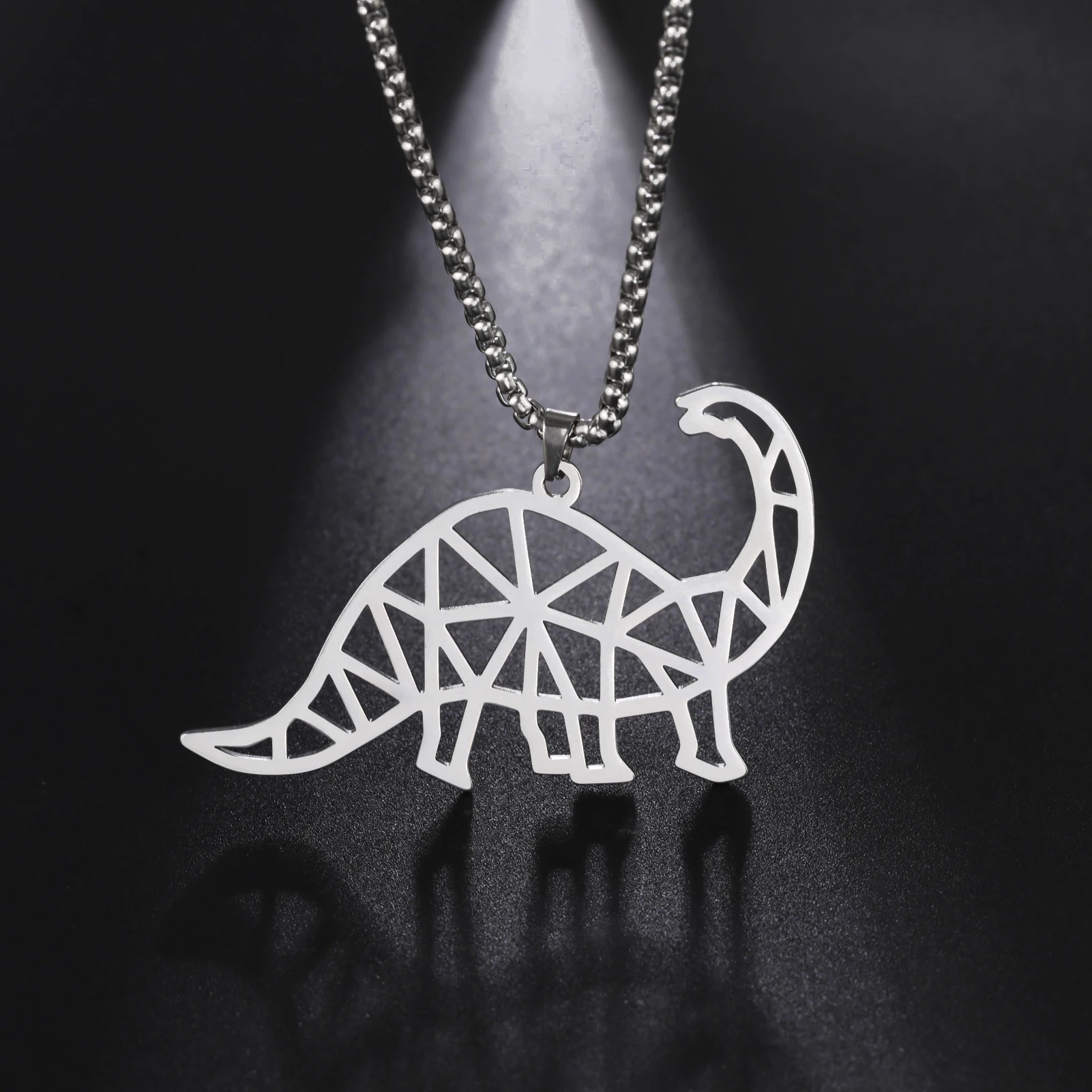 

Ожерелья Amaxer из нержавеющей стали с ажурным динозавром, кулон в виде животного, Мужская цепь, чокер, модное ожерелье для женщин, ювелирные из...