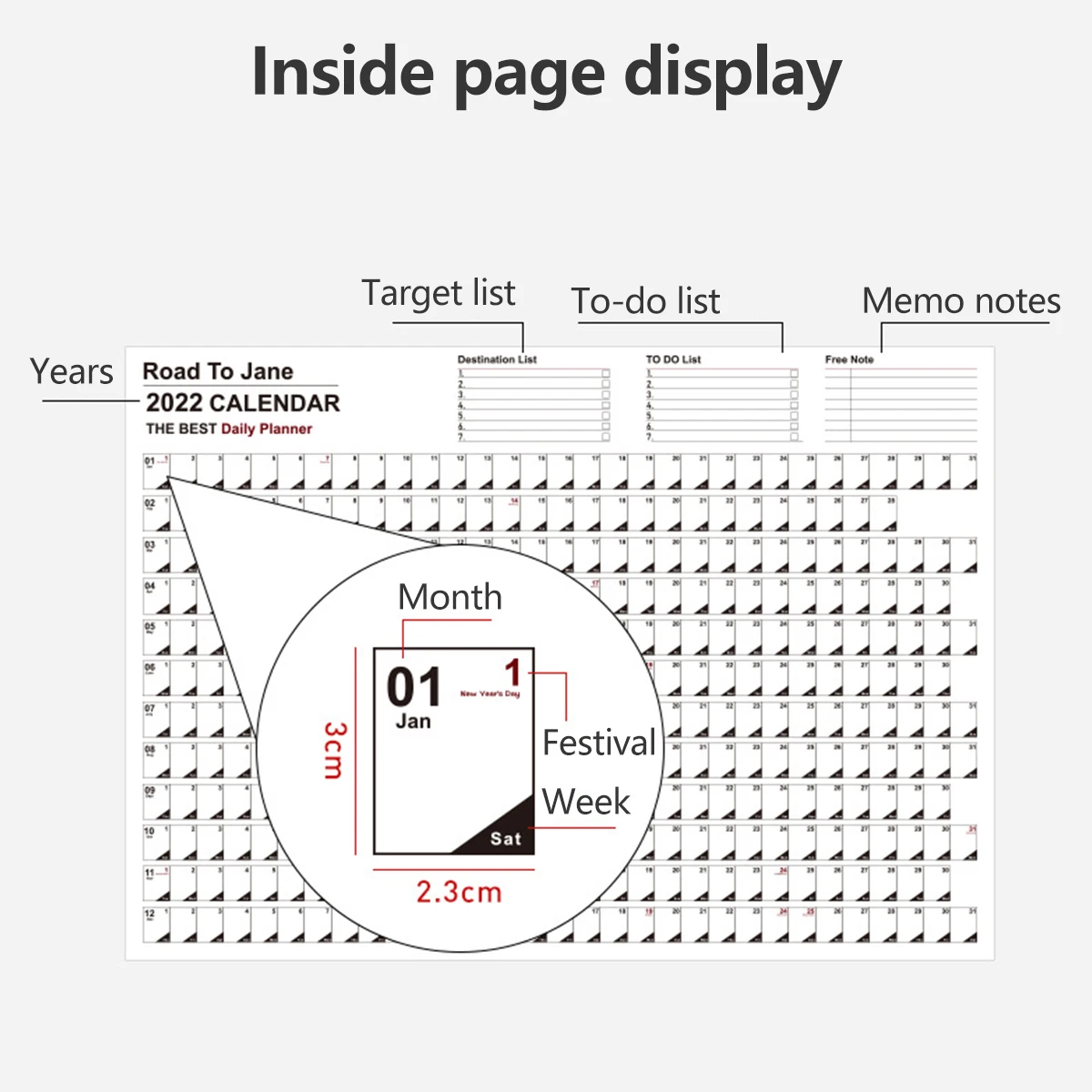 Календарь Настенный с наклейкой 2022 год 12 месяцев |