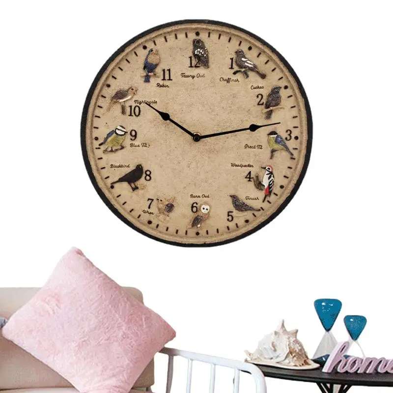 

Garden Clock Patio Clock With Quartz Movement Design 12in Wall Clock Battery Operated Retro Innovative For Living Room Kitchen