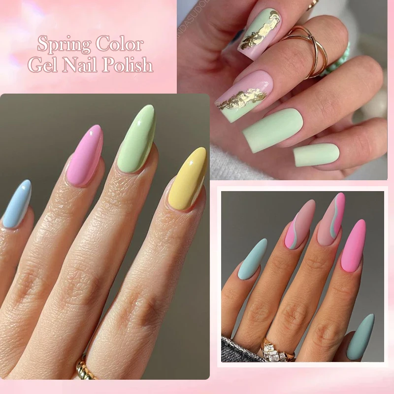 Фото LILYCUTE 7 мл Macaron Гель-лак для ногтей Розовый Фиолетовый Зеленый Серия Soak Off Маникюр Гель-лак для ногтей Полуперманентный УФ-гель для дизайна ногтей №2