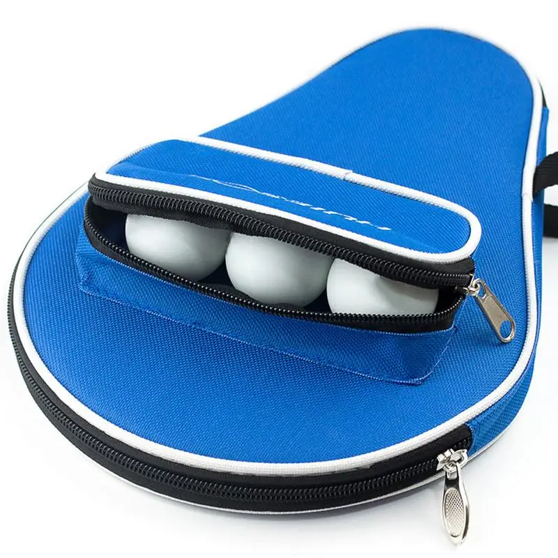 

Professional Table Tennis Racket Case Oxford Material With Outer Zipper Bag For Pingpong Table Tennis Balls