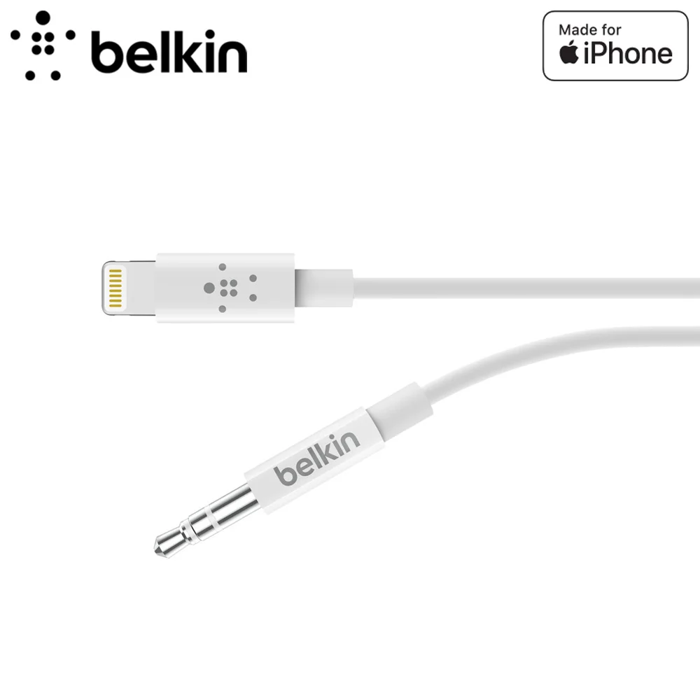 

Оригинальный аудиокабель Belkin 3,5 мм, Кабель 1,8 м для iPhone AUX для автомобильной стереосистемы или домашней колонки AV10172bt06WHT/BLK