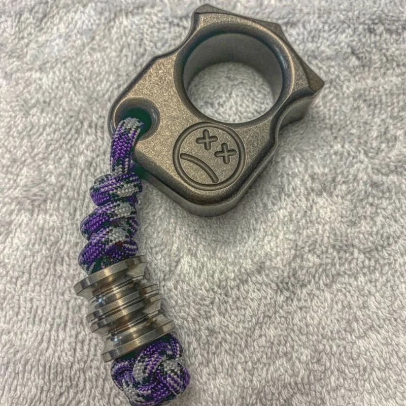 Second-Hand out-of-Print EDC Brass Knuckle Multi-Function Bottle Opener Brass Knuckle Titanium Alloy Stone Washing