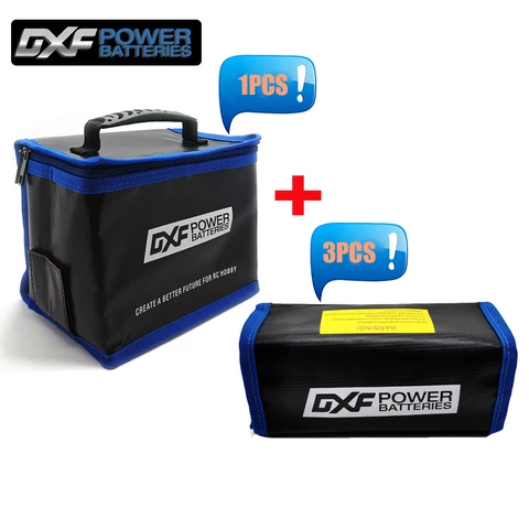Сумка DXF Lipo огнестойкая Водонепроницаемая Взрывозащищенная Портативная сумка безопасности Lipo 215*145*165 мм для радиоуправляемого FPV гоночного дрона, автомобильного аккумулятора
