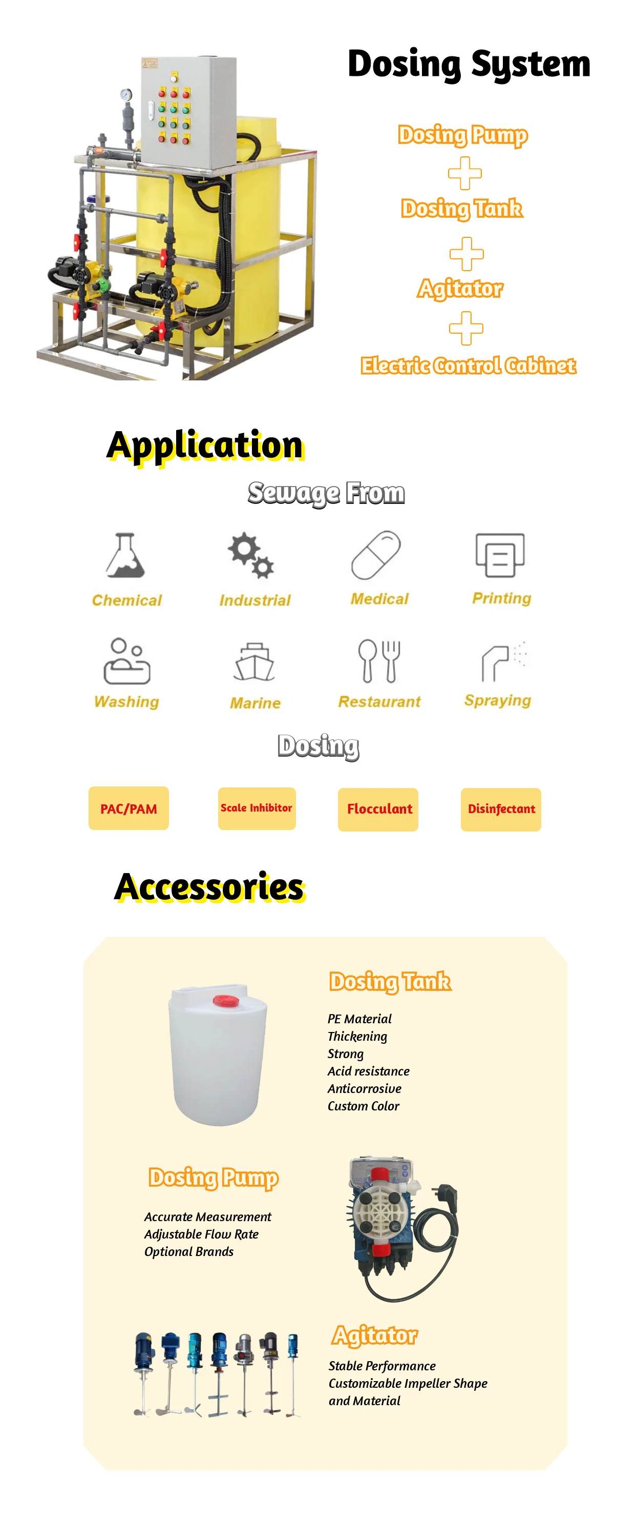 Пластиковая автоматическая система дозирования хлора с насосом Seko для очистки
