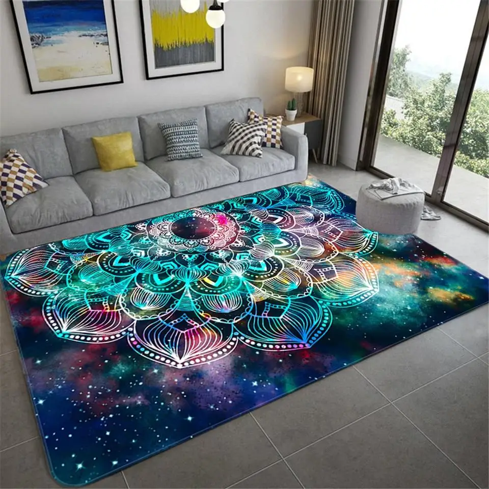 

Nordic Colorful Star Sky Mandala Big Carpet Living Room Gorgeous Floor Mat Girl Bedroom Rug Floral Carpet Bathroom Mat Doormat
