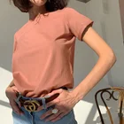 Футболка Мужскаяженская с коротким рукавом, брендовая тенниска с круглым вырезом, модная майка в стиле Харадзюку, Однотонная рубашка, лето