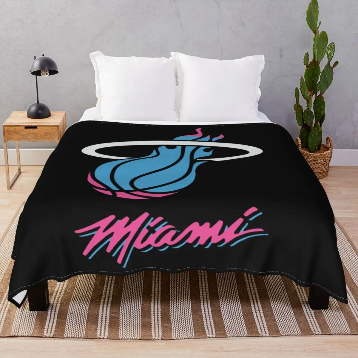 The Miami Merch Blanket Fleece Textile Decor Soft Throw Blankets for Bedding Home Couch Camp Office