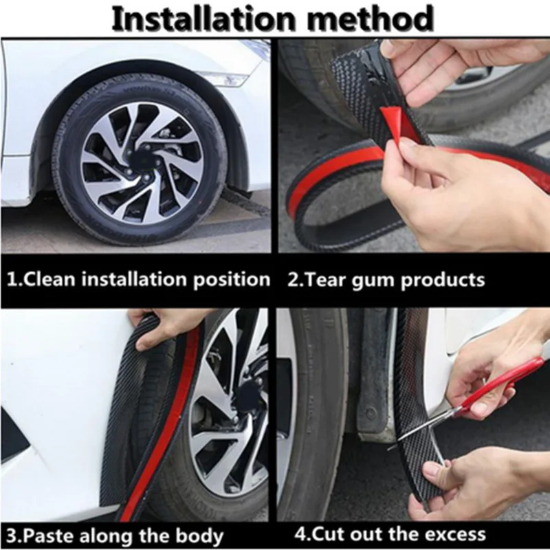

Decor Fender Flare Protector Rubber Wheel Accessories Black Exterior Lip