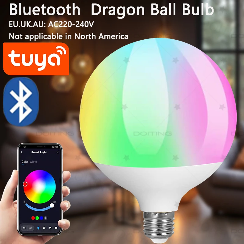 Светодиодная лампа DOITING Bluetooth Smart Dragon Ball с изменением цвета синхронизация музыки