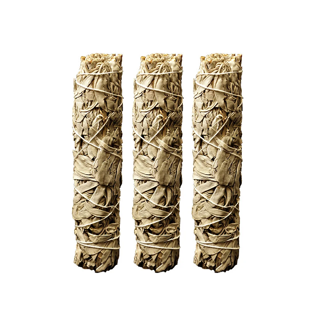 

3pcs California White Smudging Bundles Air Purification Stick for Yoga Meditation