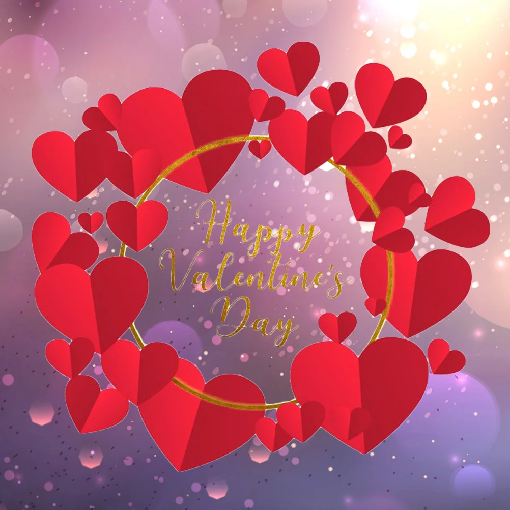 

1Pc Wall Sticker Removable Beautiful Loving Heart Window Paster Wall Sticker Valentine's Day for Bedroom Livingroom Dining Room