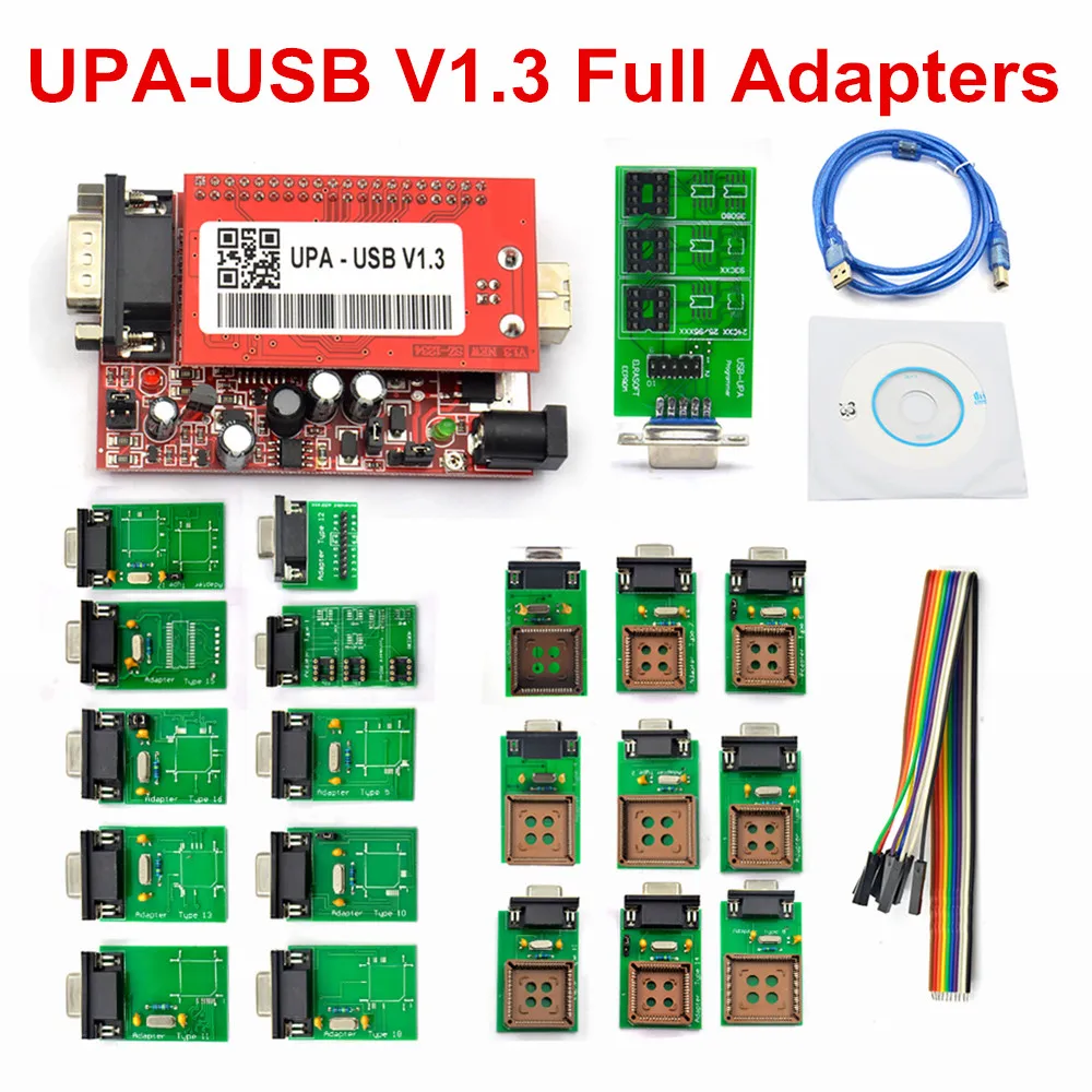 

Лучший OBD-программатор UPA USB V1.3, полный набор микросхем ECU с полными адаптерами для автомобильного инструмента программирования EEPROM/Flash