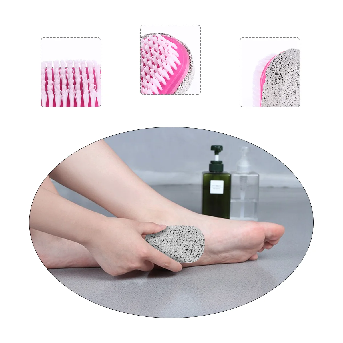 

Foot Pumice Scrubber Feet Stonebrush Scrub Remover Callus Dead Skin Scrubbing Natural Pedicure Sponge Nail Plate Hands Scraping