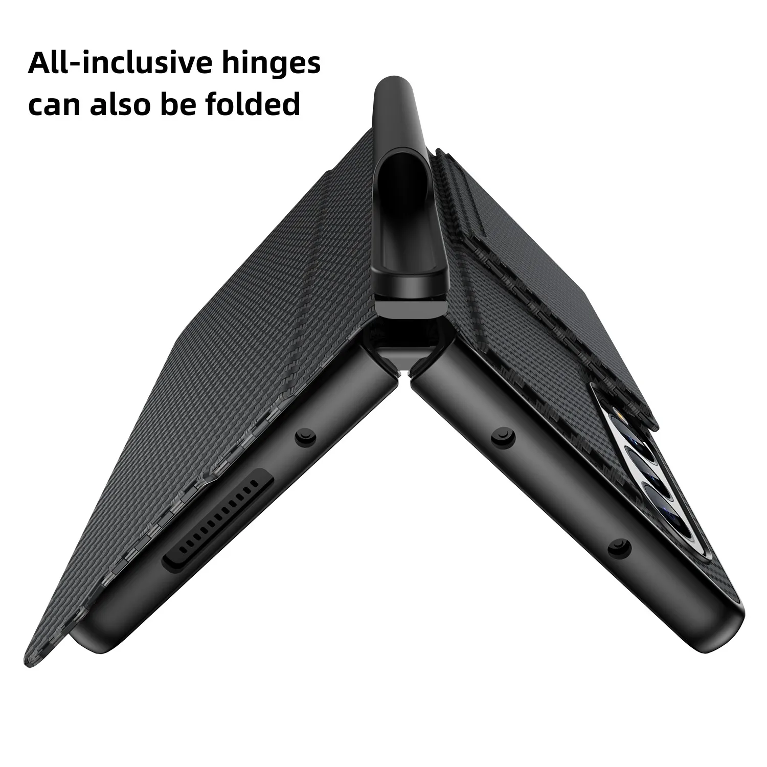 Card Package Pen Holder Case For Samsung Galaxy Z Fold 4 5G Leather Cover Plain Lether Shockproof With Detachable Pen Slot Capa