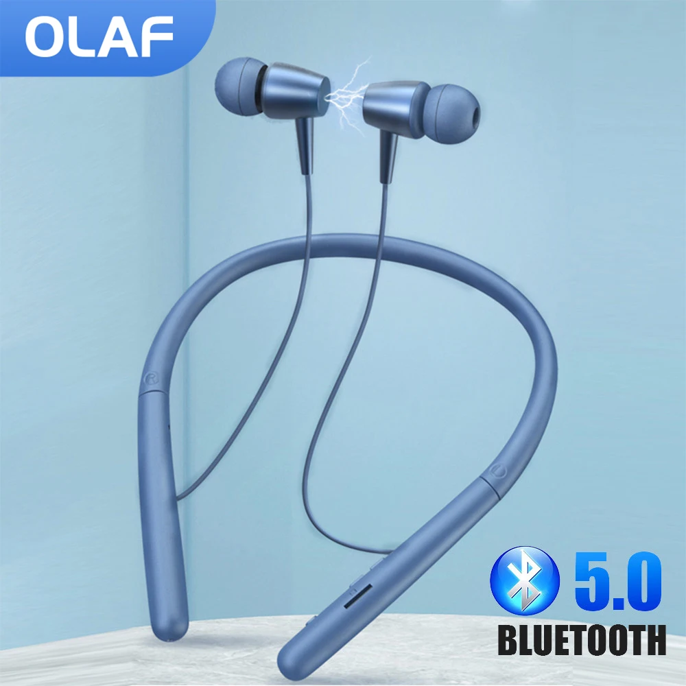 

Беспроводные наушники Bluetooth 5,0, магнитные наушники с шейным ободом, спортивные наушники с защитой от пота и шумоподавления, наушники-вкладыш...