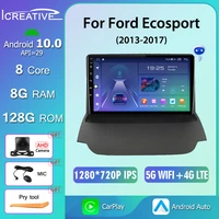 ai voice radio 2 din stereo android 10 0 auto car multimedia video player for ford ecosport 2013 2017 wireless carplay gps bt