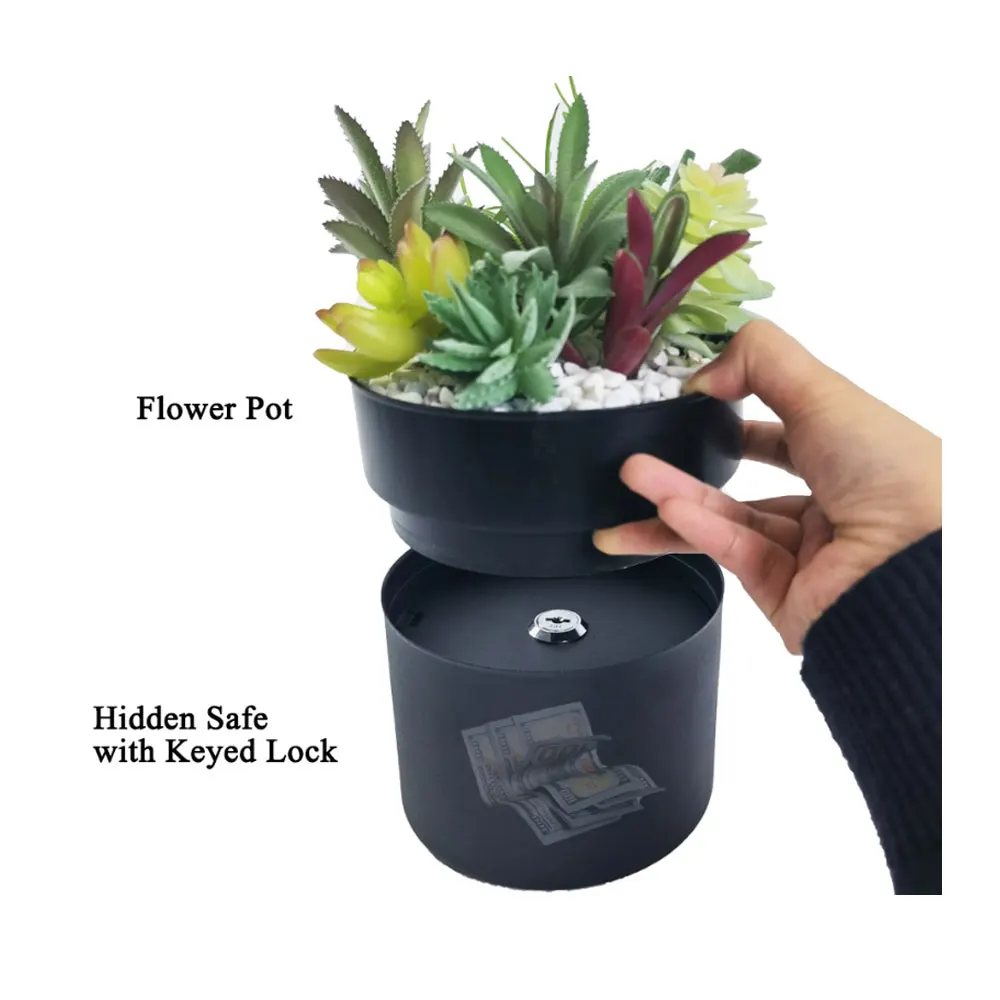 

LARGE Flower Pot Hidden Safe Lock Box Surprise Secret Hideaway Plant Stash Hide Money, Keys, Jewlery Organizer Other Valuables