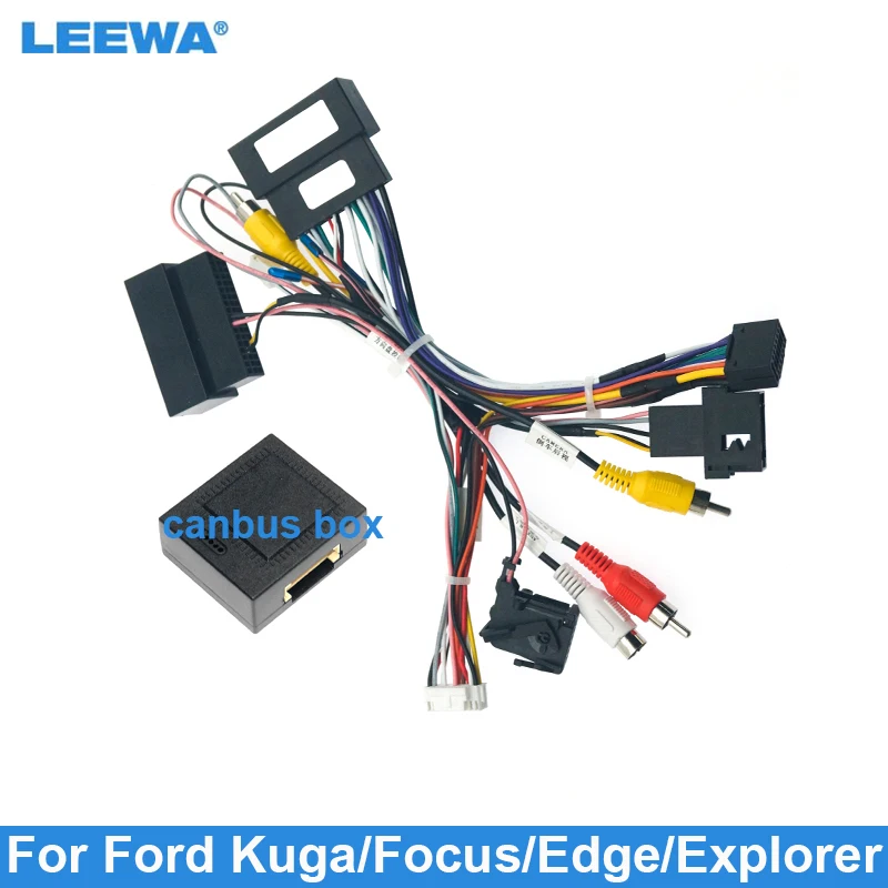 LEEWA автомобильный 16-контактный Android стерео электропроводка с Canbus для Ford