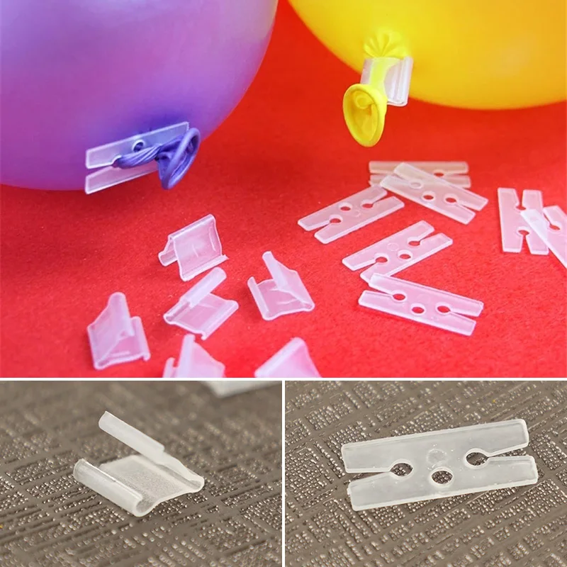 

100pcs/bag Balloon Clips Ties H/V Shape Balloons Sealing Clip for Birthday Party Wedding Event Decorations Easy Sealing Balloons