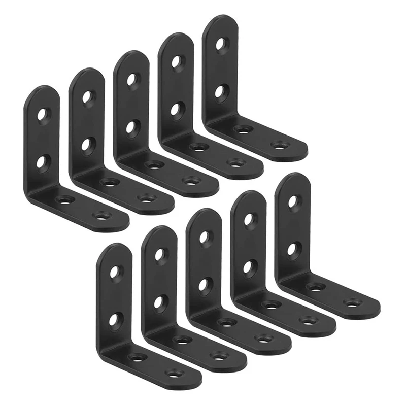 

Новинка, сверхмощные черные скобы, крепление из нержавеющей стали, L-скобы, вешалка для полок