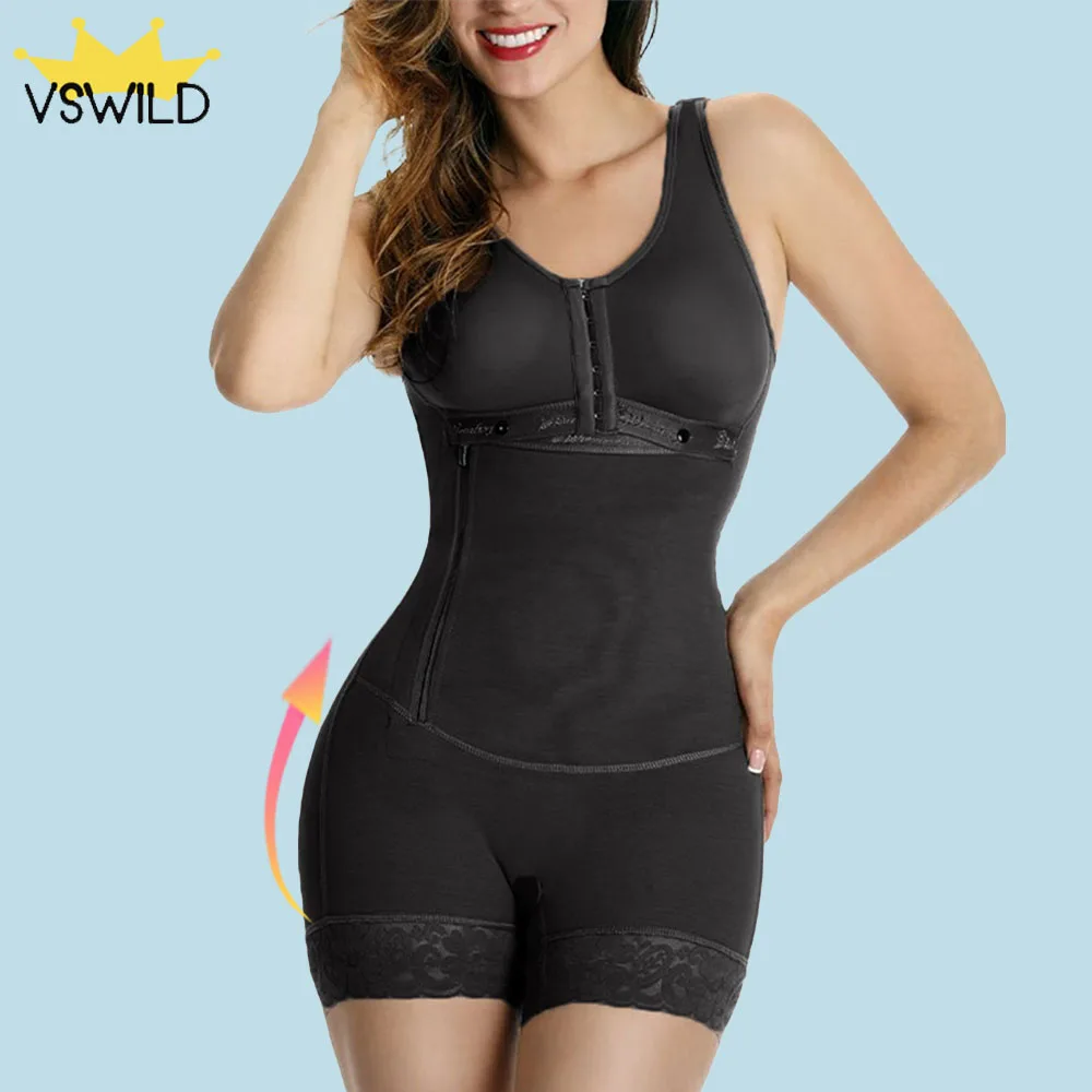 Women'S Waist Trainer and Butt Lifter Corset Flatten Abdomen Hooks & Zipper Closure Charming Curves Full Body Shaper Lingerie