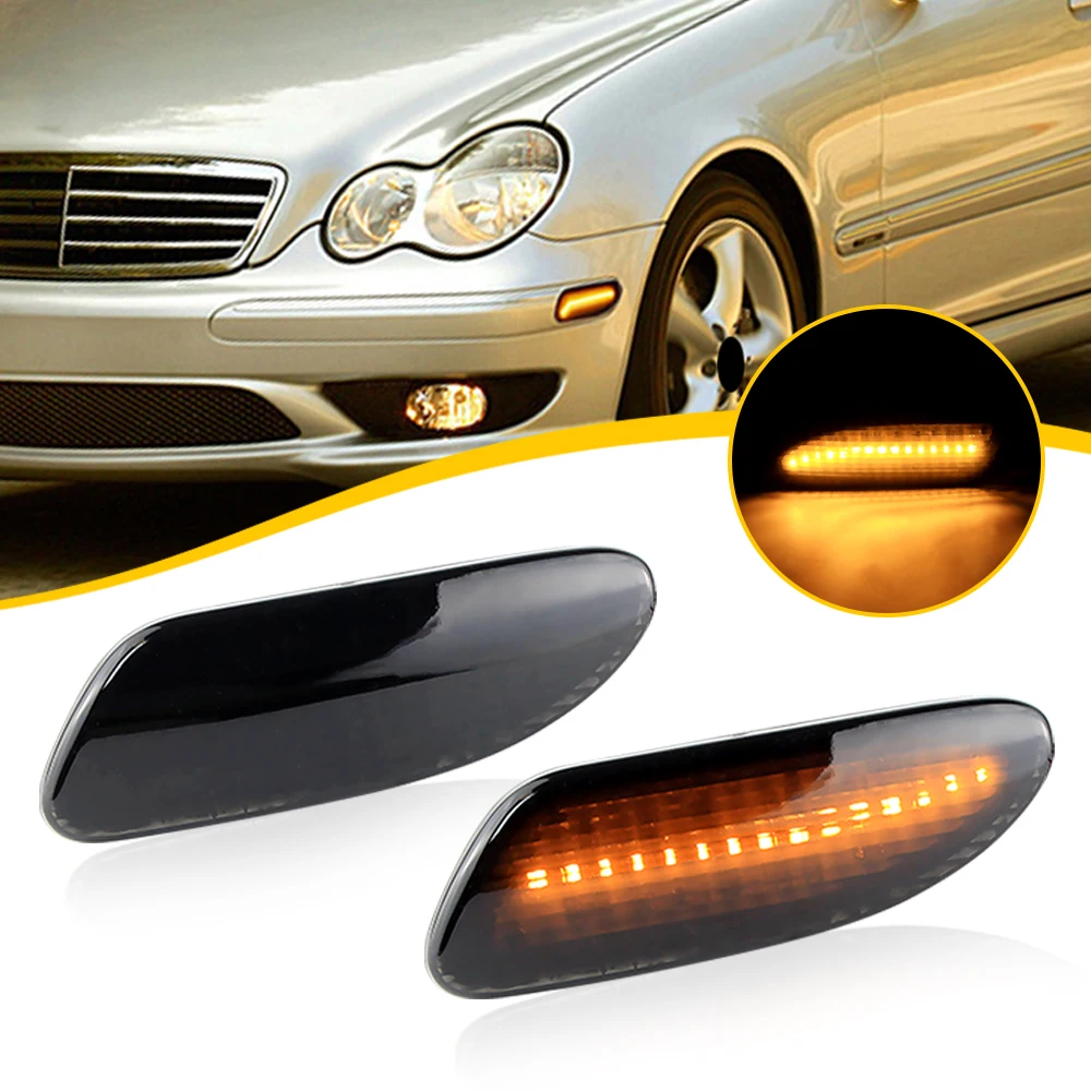 

2 шт. светодиодный передний бампер автомобиля указатель поворота для Mercedes Benz W203 C230 C240 C280 C32 AMG C320 C350 боковые габаритные огни парковки