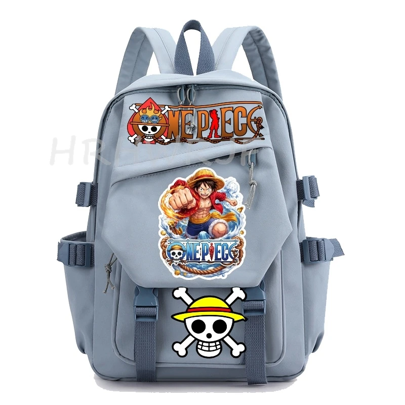 Фото Рюкзак ONE PIECE с изображением аниме-персонажа Монки Д. Луффи, вместительный, для ноутбука, школьный ранец для девочек, ученический рюкзак для начальной школы, для повседневного использования №5