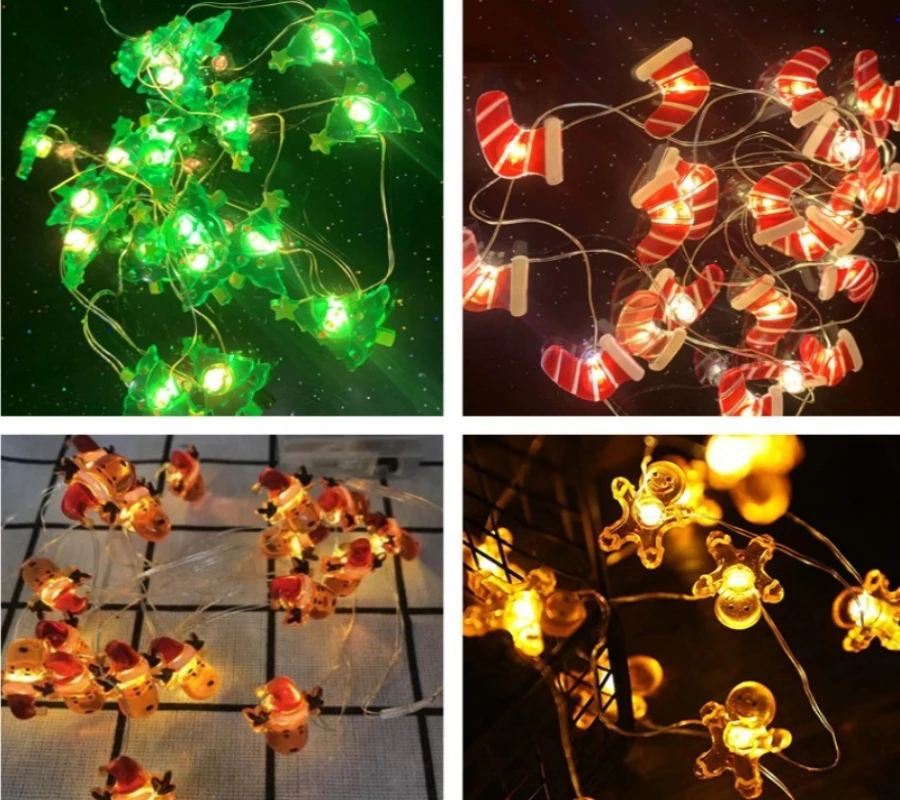 

Светодиодная Рождественская декоративная искусственная нить, снеговик, голова оленя, декоративная красочная фотография, освещение для балкона, оптовая продажа