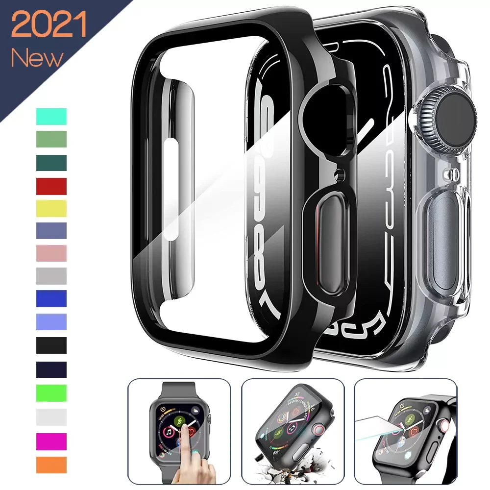 

Закаленное стекло для Apple watch 7/6/SE/5/4/3/360, 41/45/40/44 мм