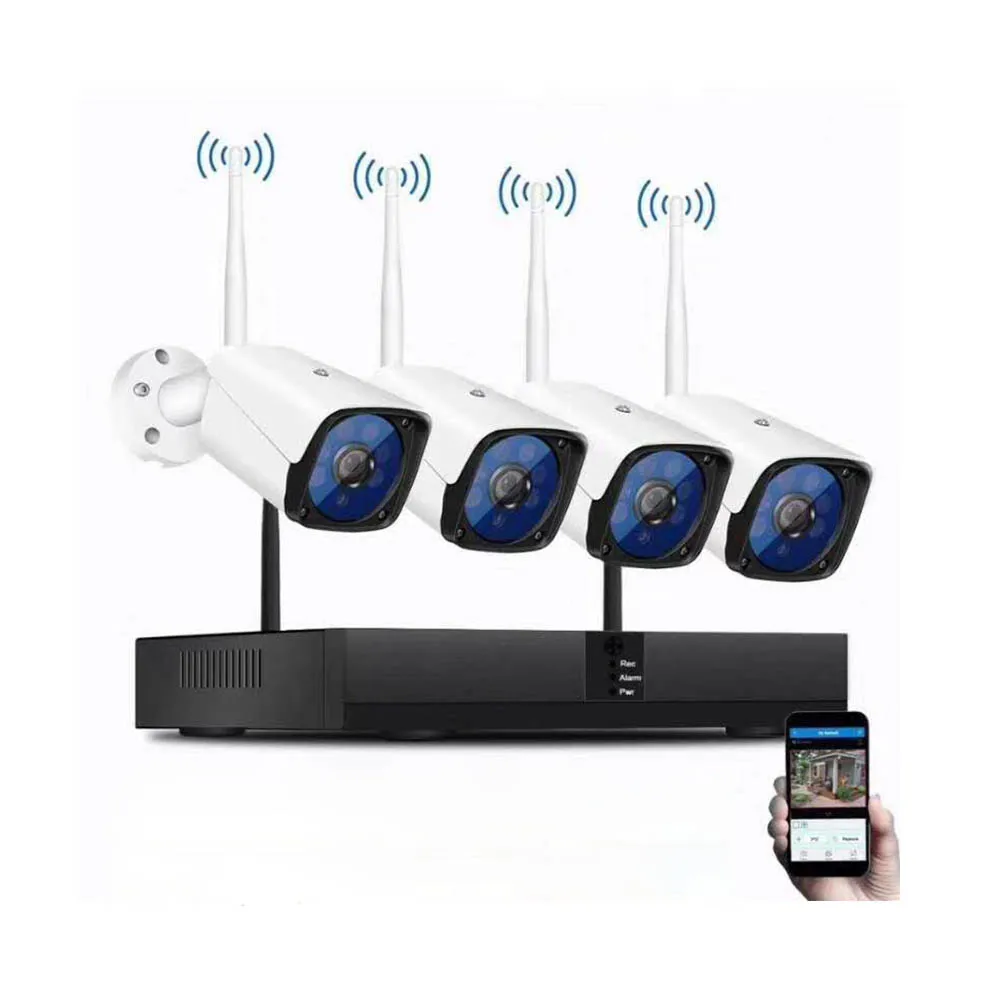 

Wireless Home Security Camera Kit NVR 4 Channel Surveillance Wifi Ip Outdoor DVR Video Security Cctv System