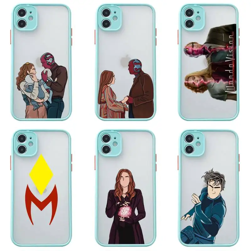Популярный чехол для телефона Wanda Vision iphone 13 12 11 Pro Max Mini XS 8 7 Plus X XR матовый
