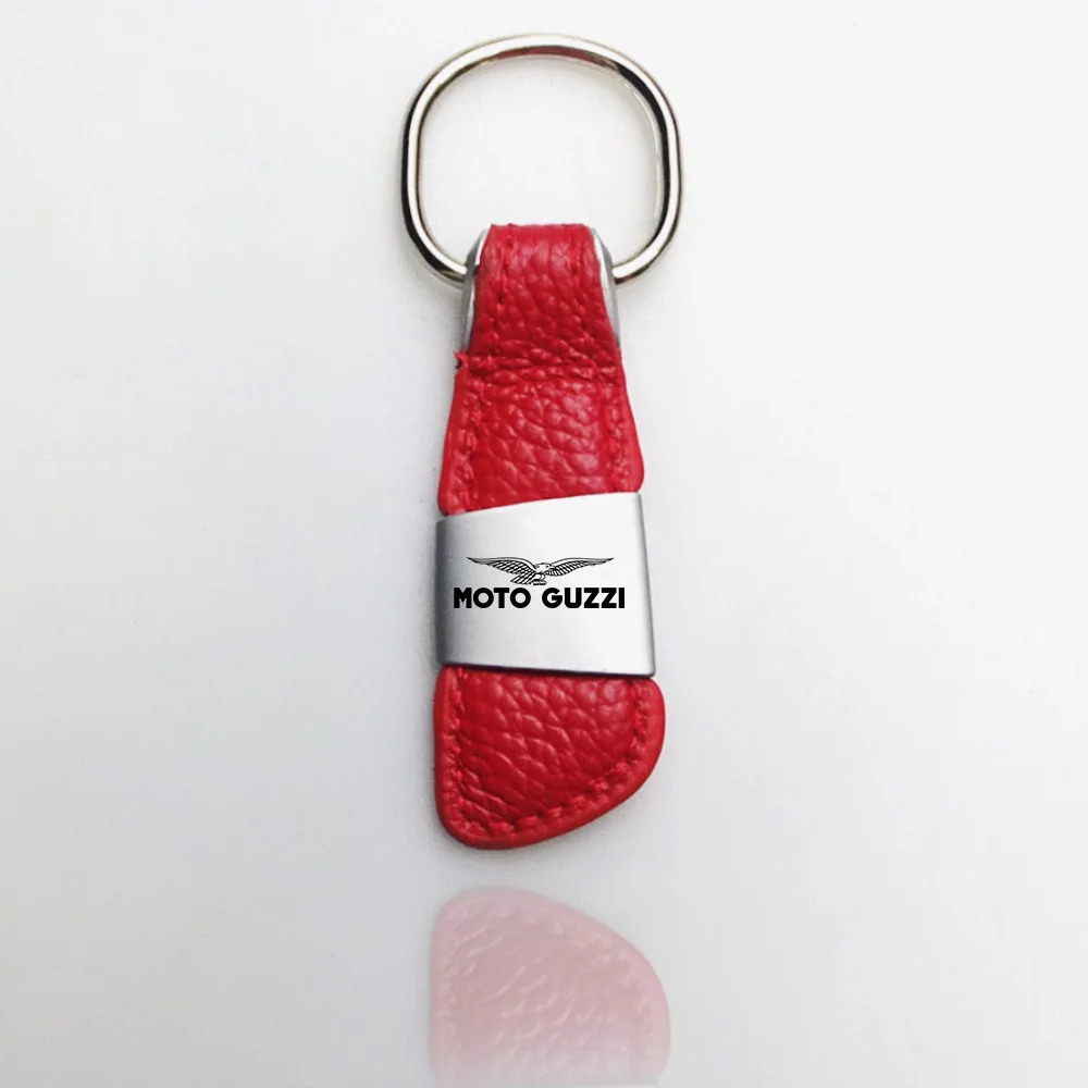 

Металлический брелок для ключей из натуральной кожи с эмблемой мотоцикла, значок для скутера, брелок для ключей для Moto Guzzi квота Белладжо Брева Калифорния Griso V7