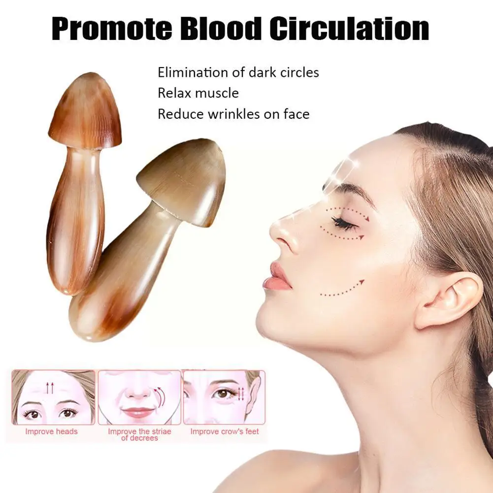 

1pc Mushroom Shape Face Massage Stick Point Massager Beauty Pen Relief Therapy Relax Meridians Random Acupoint Spa Color To E3Q5