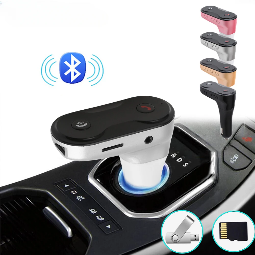 

C8 Wireless FM Transmitter Modulator Bluetooth HandsFree Car Kit G7 Charger Upgrade AUX Music Mini MP3 Player Bluetooth Car