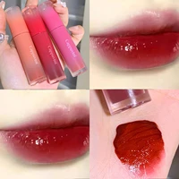 pink mirror water lip gloss lip glaze transparent glass lip oil waterproof liquid lipstick nude brown clear tint makeup