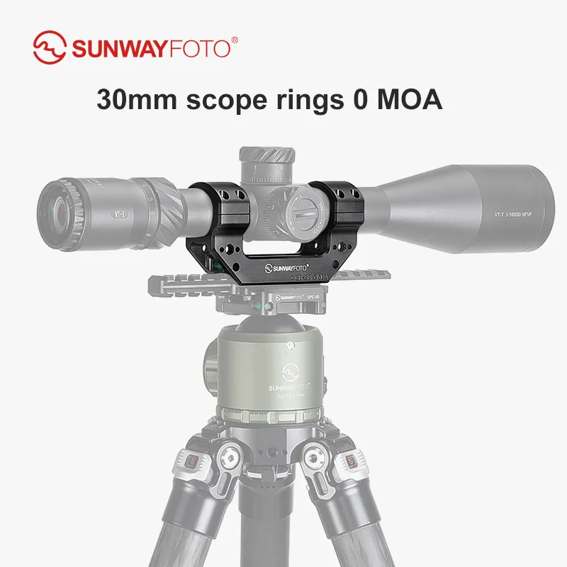 

SUNWAYFOTO CO-3038-20 30mm Scope Rings Mount 0 MOA, Center Height 38mm /1.5" for Picatinny Rail Dual Ring One Piece