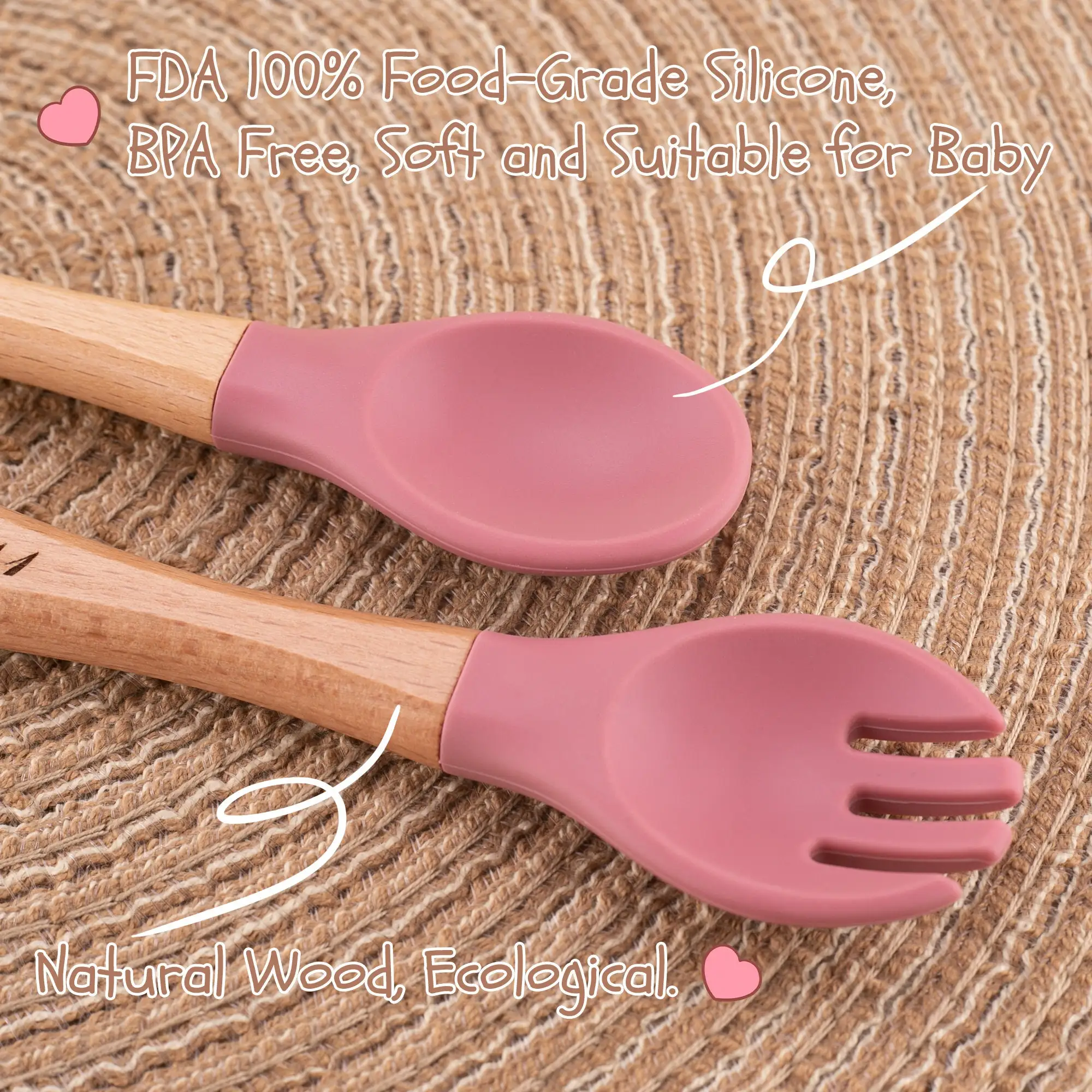 Индивидуальный детский набор столовых приборов в подарок на день рождения и