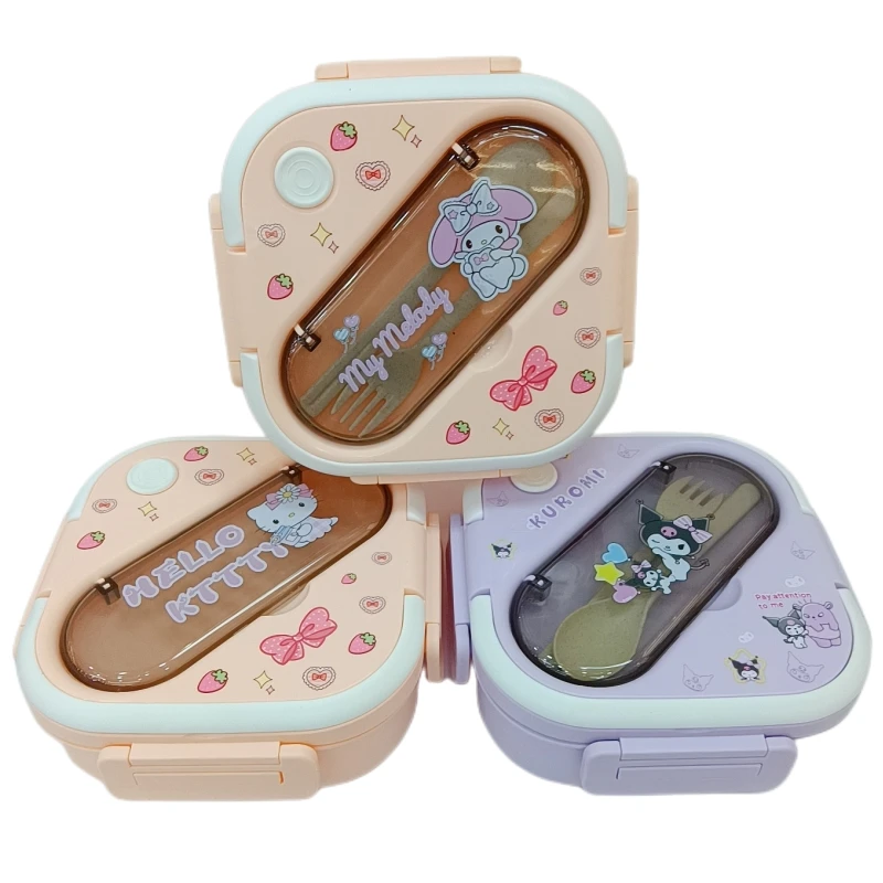 

Sanrios Kuromi Cinnamoroll My Melody Pompom Purins Hellokittys Anime Cute Cartoon Lunch Box Insulated Lunch Box with Cutlery