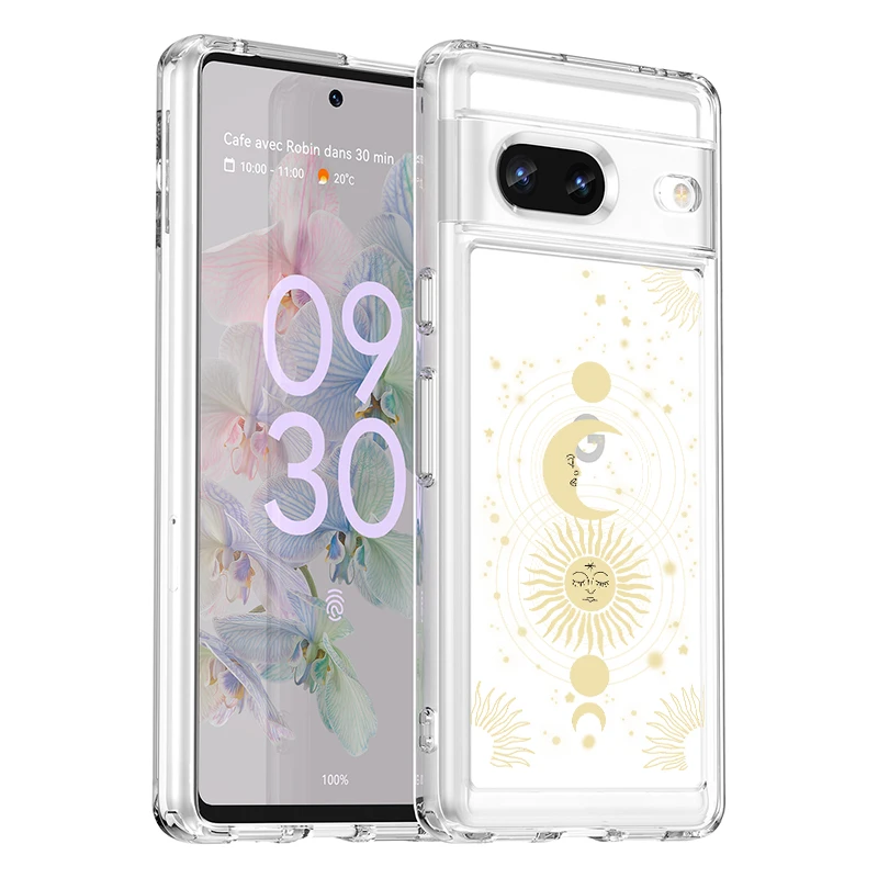 

Простой стиль прозрачный жесткий акриловый чехол для телефона для Google Pixel 7 5G противоударный чехол-накладка