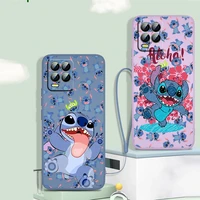 disney cartoon lilo stitch phone case for oppo realme q3s q5i 50a 50i c21y c11 gt neo3 neo2 9 9i 8 8i 7 pro plus liquid rope