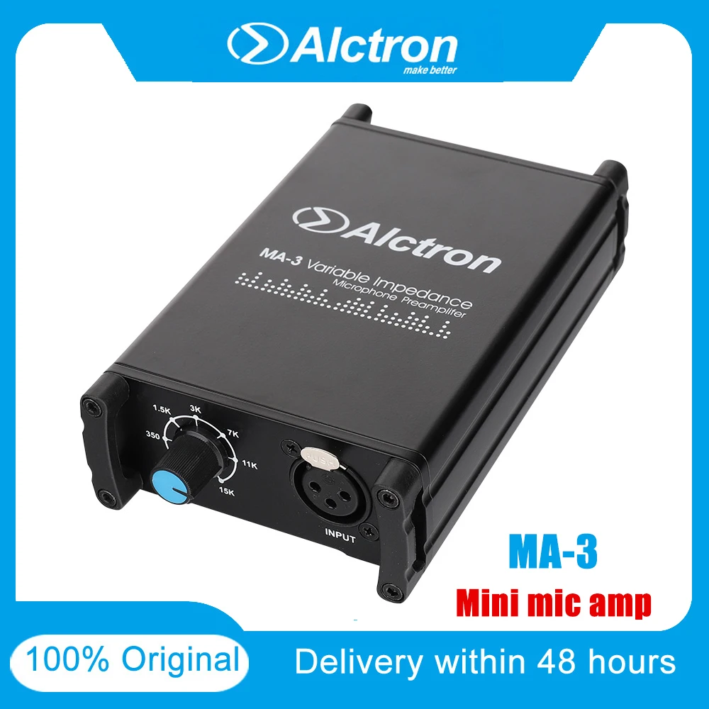 

Alctron MA-3 Passive Aluminum Dynamic Microphone Preamplifier Mic Preamps Amp Channel Strips ,Adjust The Signal And Reduce Noise