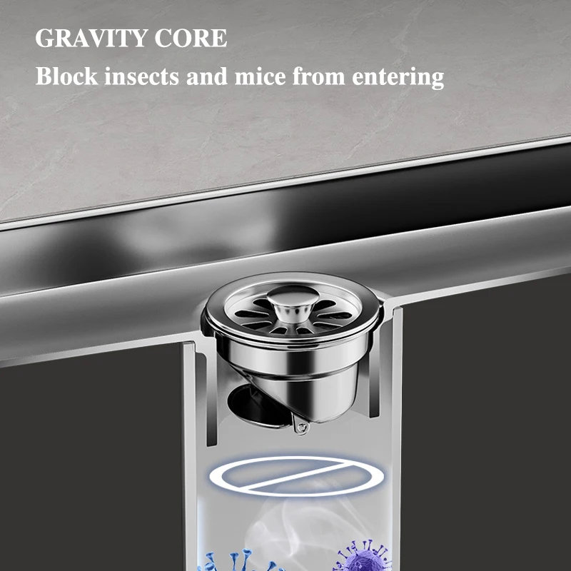 Дренаж для ванной комнаты из нержавеющей стали с начесом 20-60 см