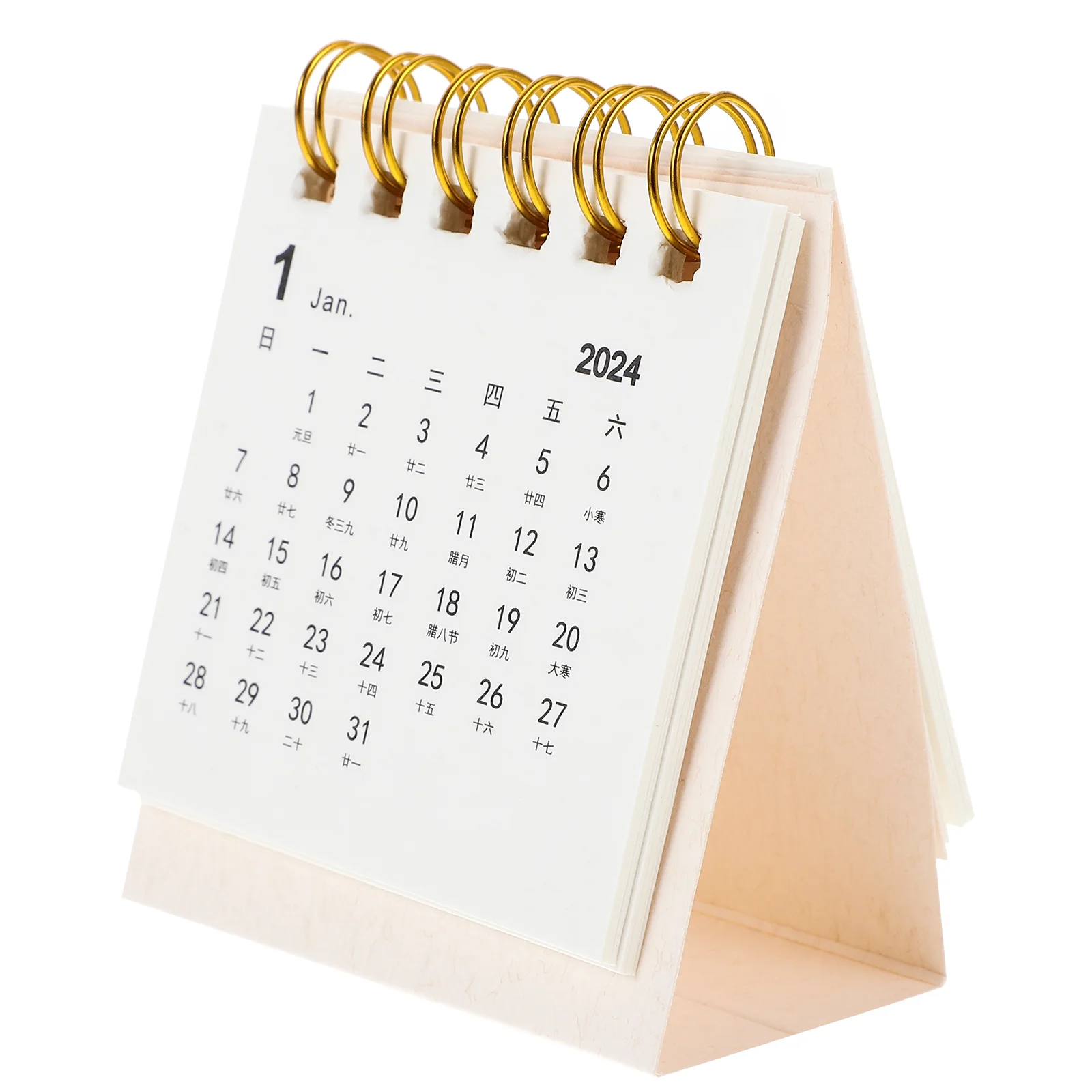

2024 Desk Calendar Daily Use Monthly Small Household Note Standing Tabletop Pocket Calendars