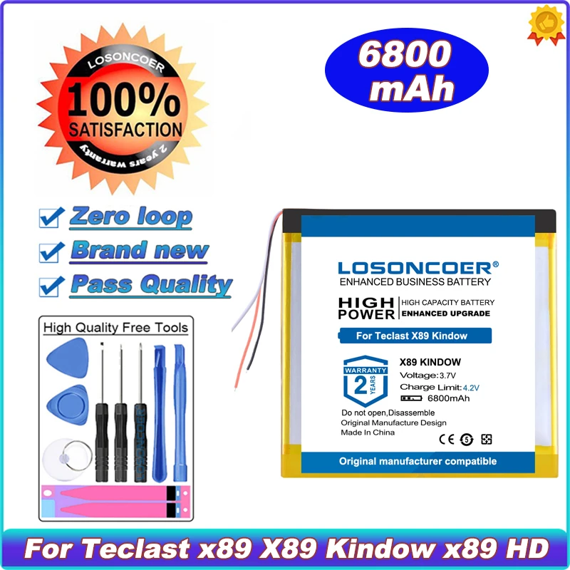 

LOSONCOER 6800mAh для Teclast X89HD X89 X89 HD X89 kindow Tablet PC 3 Wire Li-po полимерная батарея