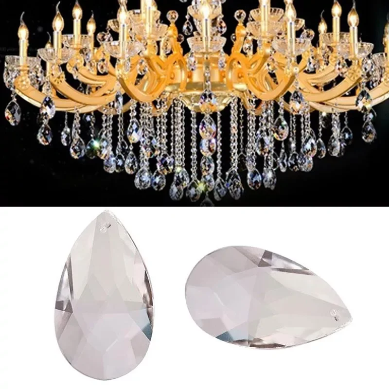 

2022New 10/5/3/1Pcs Crystal Chandelier Teardrop Glass Trimming Pendant Glass Prisms Hanging Drops Angel Tears Chandelier Parts 5