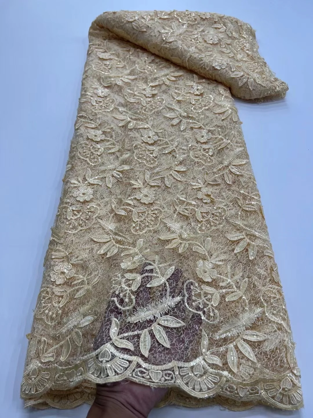 Африканский молочный шелковый шнур кружевная ткань Водорастворимая нигерийский